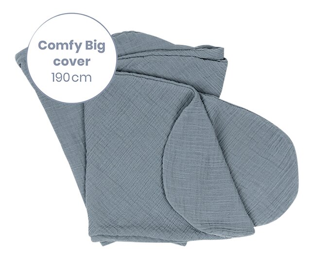 doomoo Housse pour coussin de positionnement et d'allaitement Comfy Big bleu