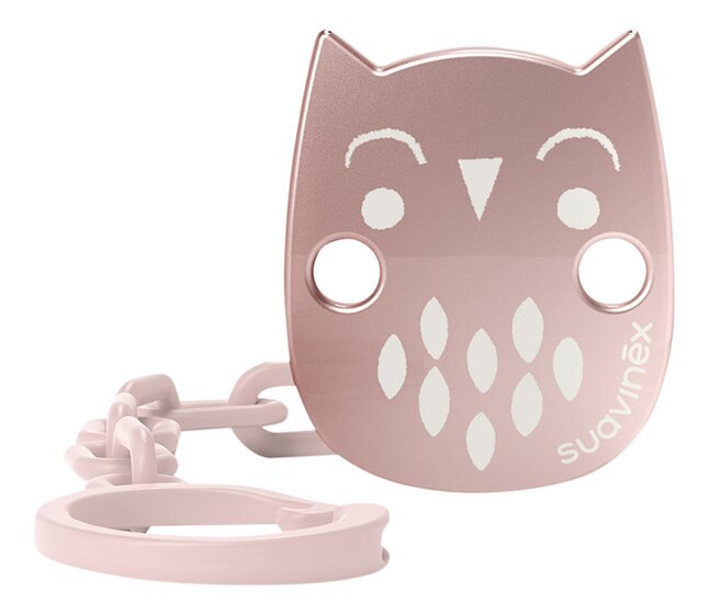 Suavinex Bonhomia Attache-sucette Owl Pink