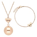 Bola Set grelot de grossesse et bracelet Rose/Gold