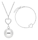 Bola Set met zwangerschapsbelletje en armband Crystal Heart