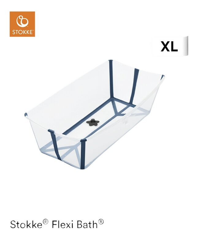 Stokke® Baignoire Flexi Bath® XL Transparent Blue