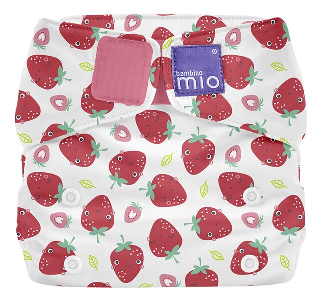 Bambino Mio Wasbare luier Strawberry wit/rood