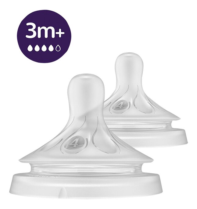 Philips AVENT Speen Natural Response snelle melktoevoer - 2 stuks