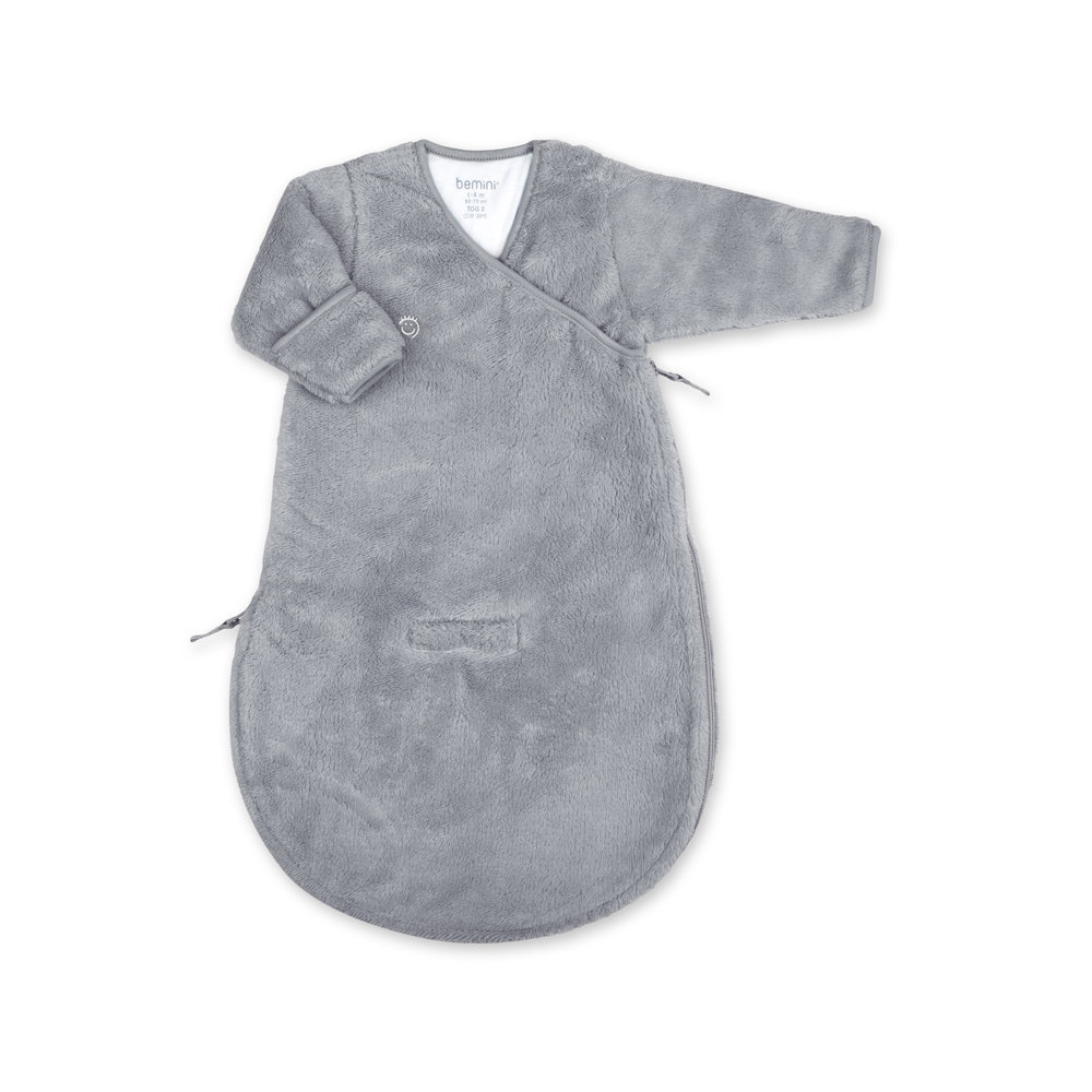 Bemini Sac de couchage d'hiver fleece softy gris 60 cm