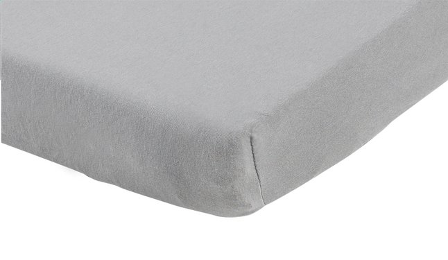 Dreambee Drap-housse pour berceau Essentials gris coton Lg 75 x L 95 cm