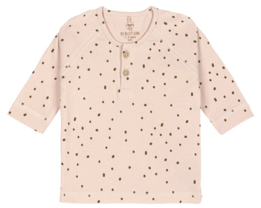 Lässig T-shirt met lange mouwen Dots Powder Pink