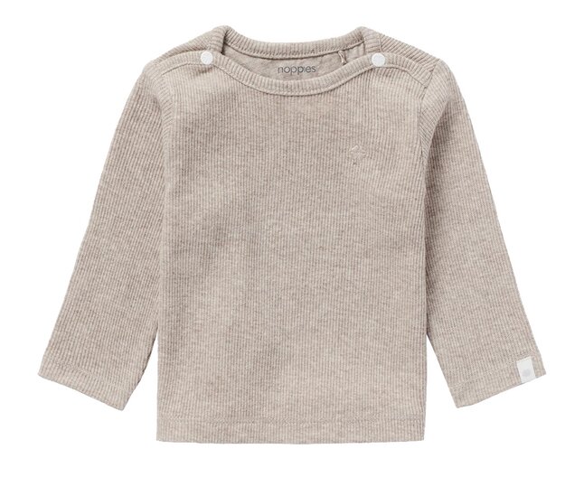 Noppies T-shirt à longues manches Rib Natal Taupe Grey