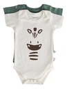 Dreambee Body met korte mouwen Flo ecru/groen - 2 stuks