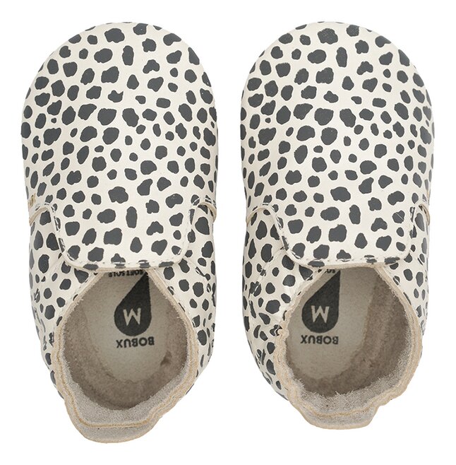 Bobux Chaussons Soft Soles Dalmation Vanilla écru