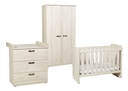 Neyt Chambre de bébé 3 pièces (lit évolutif + commode + armoire 2 portes) Olivia