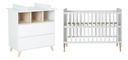 Quax Chambre de bébé 2 pièces (lit + commode) Loft White