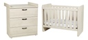 Neyt Chambre de bébé 2 pièces (lit évolutif + commode) Olivia