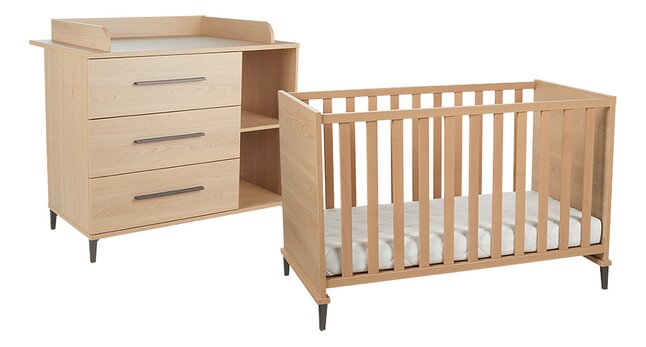 Transland 2-delige babykamer (bed + commode) Niel