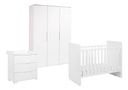 Transland 3-delige babykamer (meegroeibed + commode + kast met 3 deuren) Alix