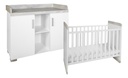 Transland 2-delige babykamer (meegroeibed + commode) Alisa