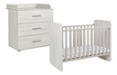 Transland Chambre de bébé 2 pièces (lit évolutif + commode) Robi