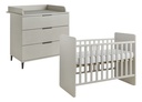 Transland 2-delige babykamer (meegroeibed + commode) Jessie beige