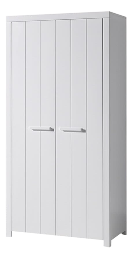 [4274201] Jaxx Armoire 2 portes Erik blanc