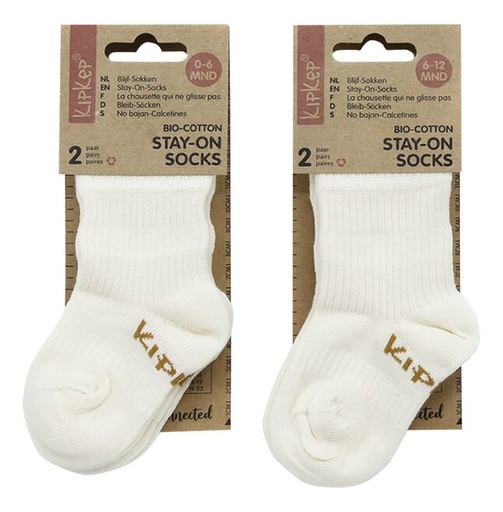 KipKep Paire de chaussettes Off White - 2 pièces