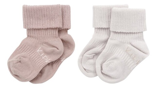 KipKep Paire de chaussettes mauve/rose - 2 pièces