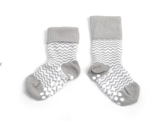 [27755901] KipKep Blijf-Sokken Antislip Ziggy Grey 12 tot 18 maanden