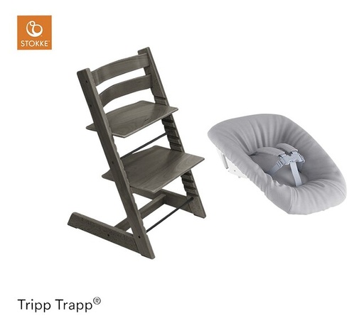 [17280901] Stokke® Chaise haute Tripp Trapp® Newborn Bundle gris brume