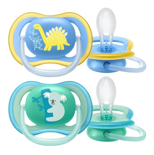 [9353201] Philips AVENT Fopspeen + 18 maanden Ultra Air dino/koala - 2 stuks