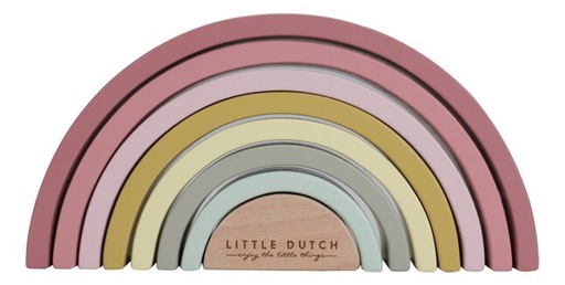 [12360901] Little Dutch Jouet d'activité Arc-en-ciel en bois Pink