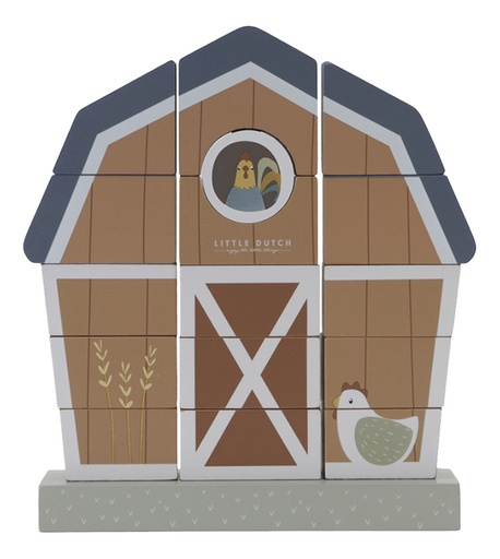 [26744901] Little Dutch Houten stapelblokken Little Farm