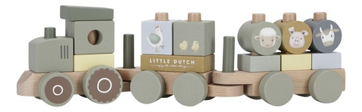 [27901801] Little Dutch Train à blocs Little Farm tracteur  