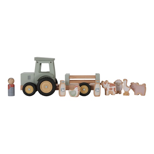 [28115601] Little Dutch Activiteitenspeeltje Tractor met trailer Little Farm