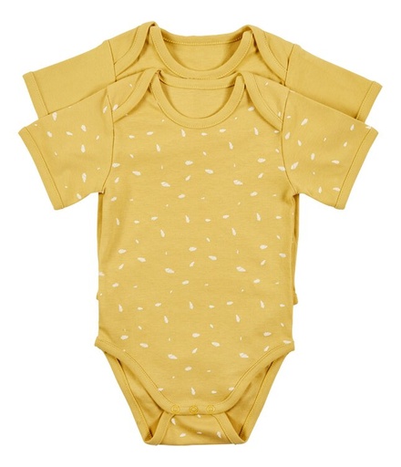 Dreambee Body met korte mouwen Essentials oker - 2 stuks