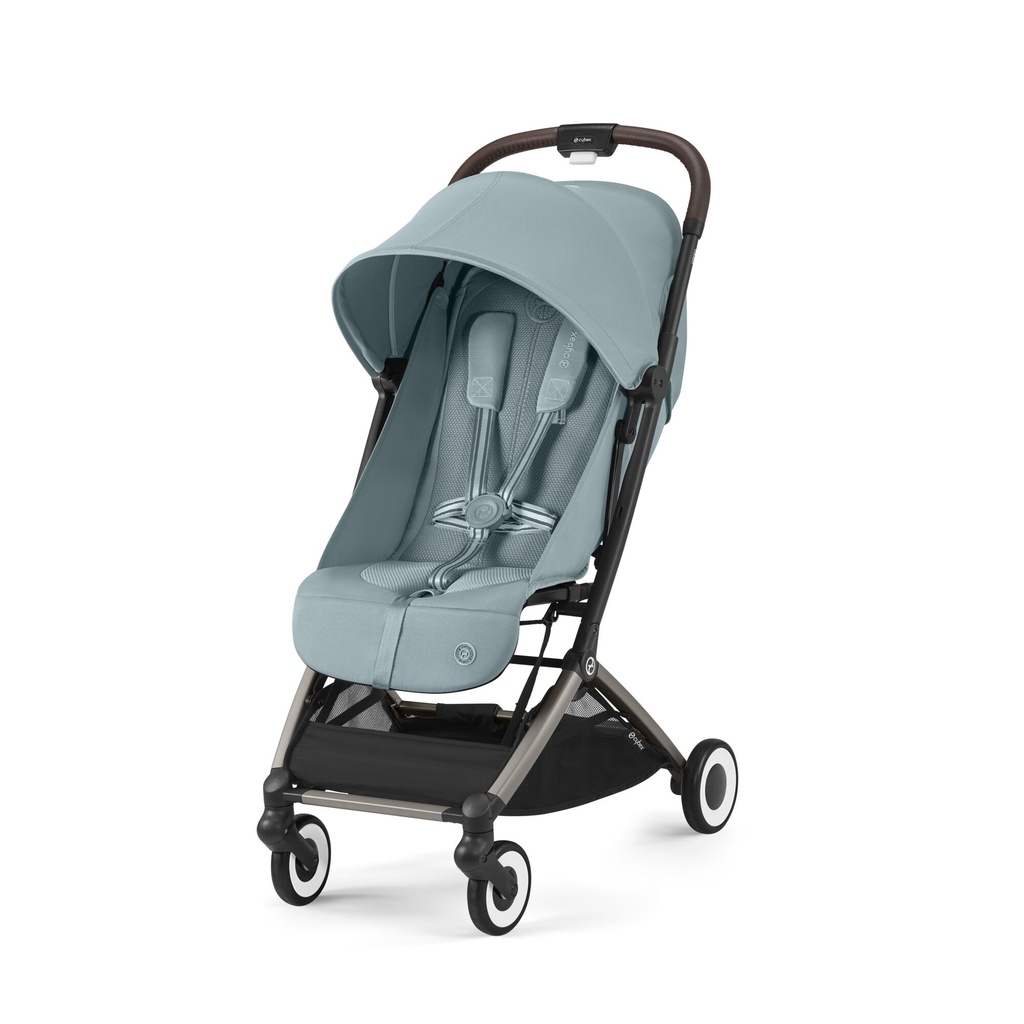 Decouvrez la poussette canne Cybex Orfeo Bleu Stormy elegante et pratique. Confort et securite pour votre bebe maniabilite pour vous