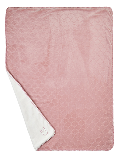 [28384401] Nattou Couverture pour berceau ou parc Wavy rose