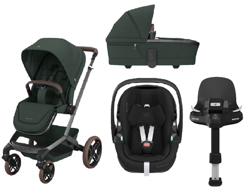 [28958401] Maxi-Cosi Poussette 5 en 1 Fame Twillic Green (siège-auto Black et base inclus) 