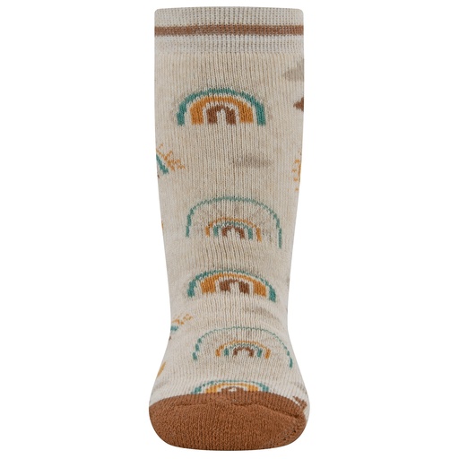 Ewers Paire de chaussettes antidérapantes Arc-en-ciel beige