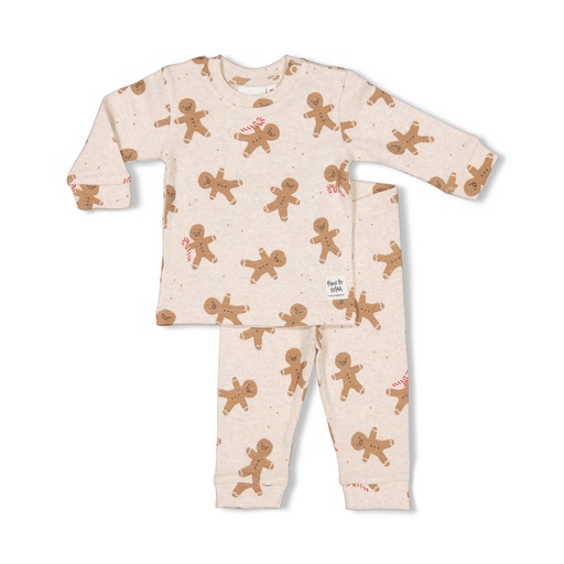 Feetje 2-delige pyjama Casey Cookie Offwhite