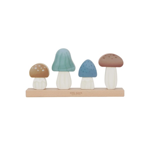 [29274901] Little Dutch Blocs en bois à empiler Forest Friends Champignons