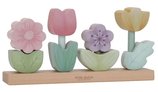 [29276001] Little Dutch Houten stapelblokken Fairy Garden Bloemen