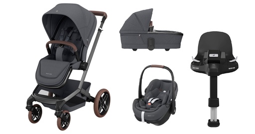 [29503501] Maxi-Cosi 5-in-1 Kinderwagen Fame Twillic Graphite (inclusief draagbare autostoel Twillic Graphite en basis)