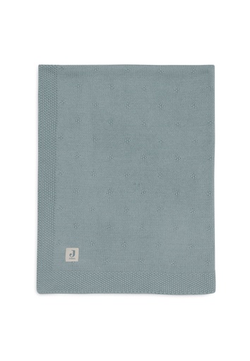 [29530601] Jollein Couverture pour berceau ou parc Cosy Knit Sea Green coton Lg 100 x L 75 cm