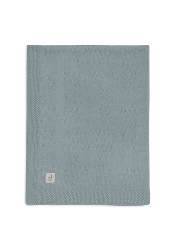 [29530701] Jollein Couverture pour lit Cosy Knit Sea Green coton Lg 150 x L 100 cm