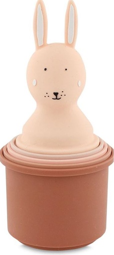 [29723101] Trixie Badspeelgoed Stapelbare bekers Mrs. Rabbit - 5 stuks