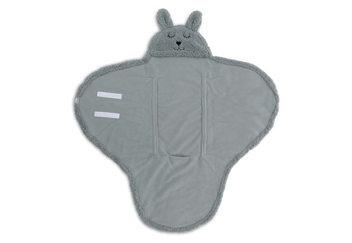 [30002401] Jollein Wikkelcape Bunny Boucle Sea Green