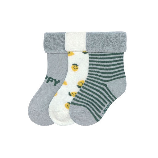 Lässig Paire de chaussettes Newborn Lemon bleu clair - 3 pièces