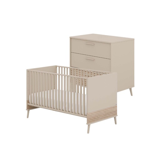 [30410501] PAIDI Chambre de bébé 2 pièces Eefje (lit évolutif + commode)