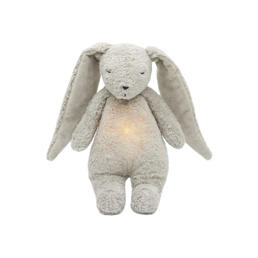 [31014401] Moonie 2.0 Peluche lumineuse avec son The Humming Bunny Grey 28 cm