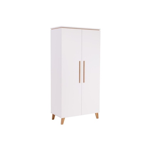 [8707801] Transland Armoire 2 portes Steffi blanc