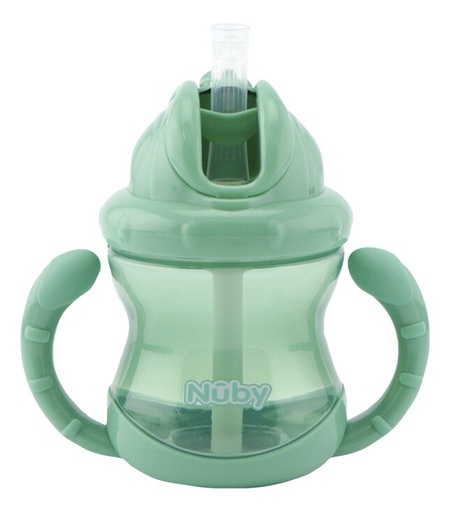 [23909501] Nûby Oefenbeker met rietje Flip-It 240 ml groen