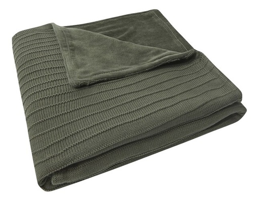 [22309001] Jollein Deken voor bed Pure Knit Velvet Leaf Green